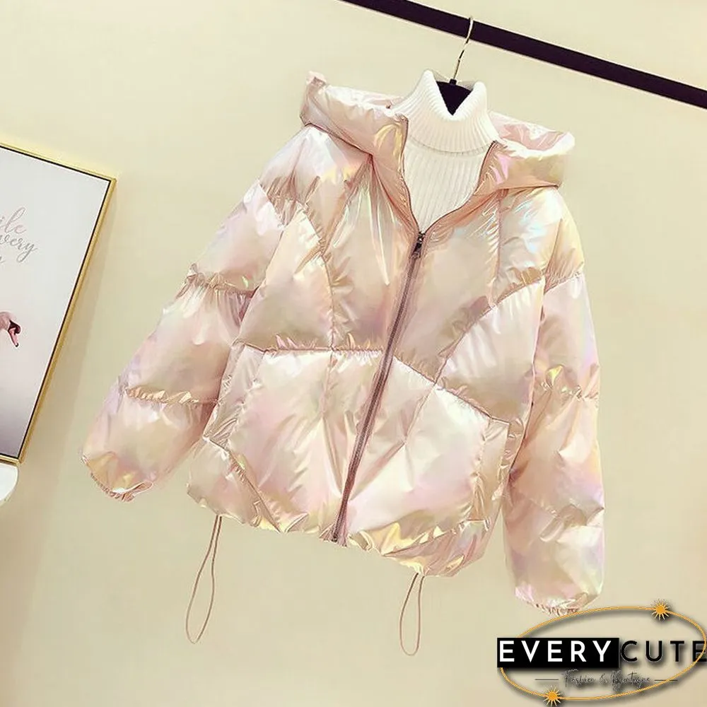 Women Harajuku Winter Warm Thick Coats Fashion Long Sleeve Korean Short Parkas Disposable