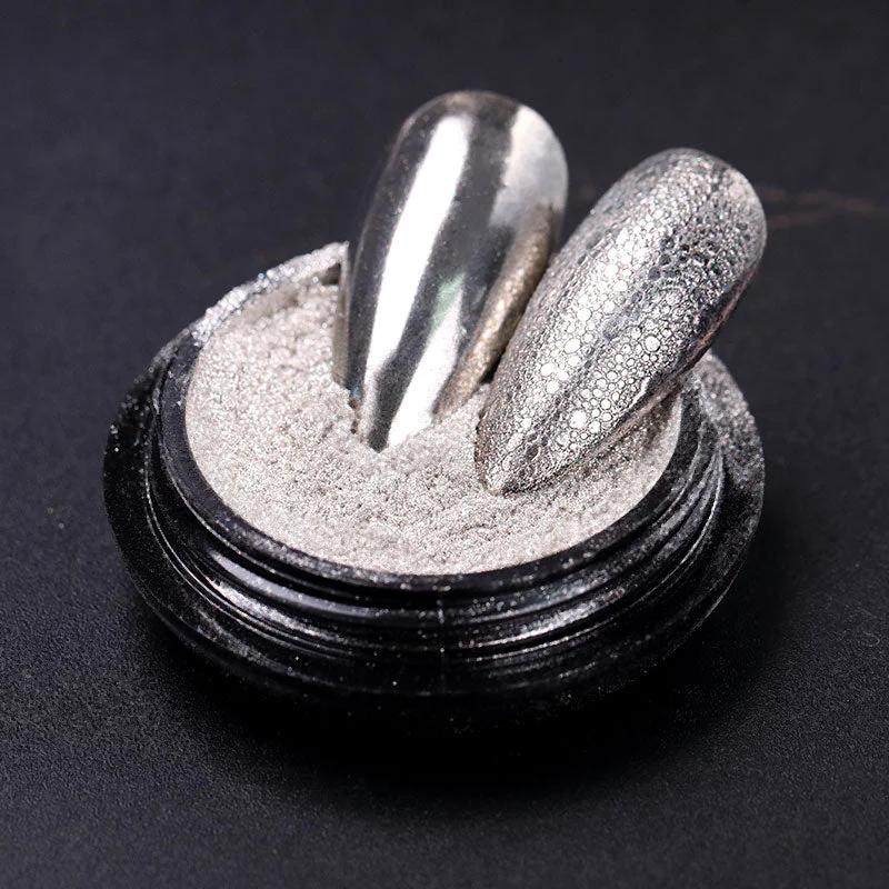 1 Box Rose Sliver Bubble Mirror Powder Metallic Nail Art Glitter iridescent Chrome Dust Sparkling Flakes Pigment Decoration