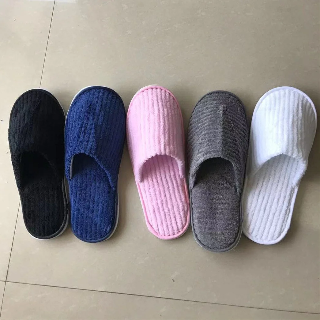 5 Pairs Winter Slippers Men Women  Hotel Disposable Slides Home Travel Sandals Hospitality Footwear One Size on Sale