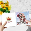 6Pcs Diamond Painting Christmas Cat Greeting Cards Christmas Cards
