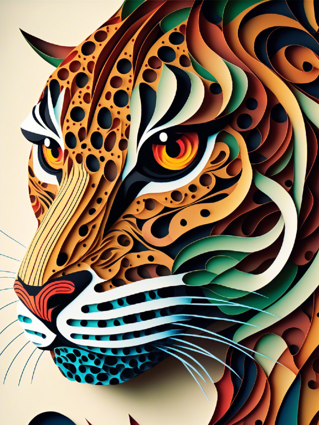 DIY Painting By Numbers Tiger