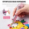 2pcs 2.6mm Fuse Bead Pen with Non-Slip Grip One-Touch Beadable Dispenser Easy Press High-Capacity DIY Craft Materials Pixel Art Accessories