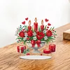 DIY Flower Candle Acrylic Special Shape Diamond Painting Desktop Ornaments
