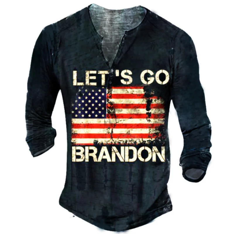 Men's Digital Print Slim Fit Pullover T-shirt