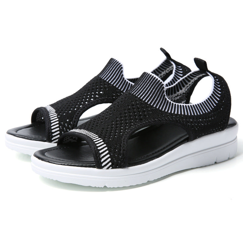 Summer Large Size Mesh Fabric Breathable Comfy Sandals