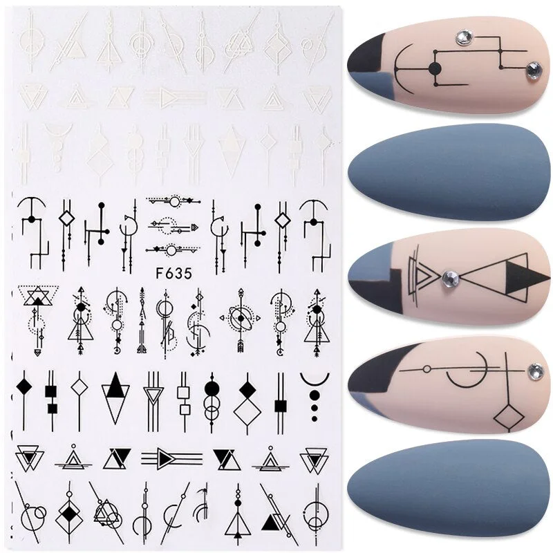 Summer Tropical Beach Coconut Tree Slippers 3D Nail Sticker Leaves Shell Transfer Decals Slider Decoration Manicures-Nail Inspo