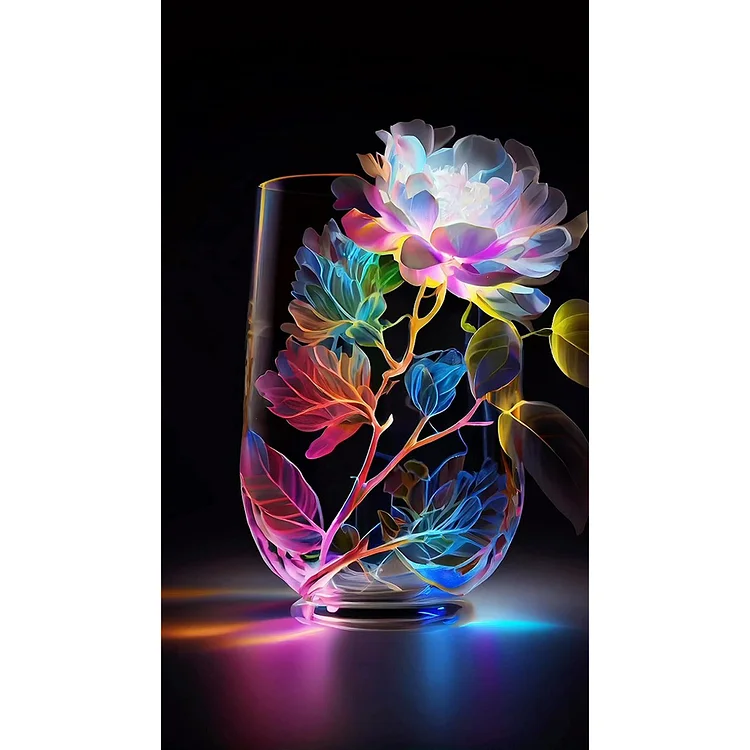 Colored Cup Flowers - Full Square 40*70CM