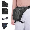 Motorcycle Leg Side Bag with Mesh Bag Waterproof Travle Waist Bag (Black)