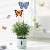 (US Local)6Pcs Diamond Painting Kits Garden Stakes Diamond Art Kits (Butterfly A)