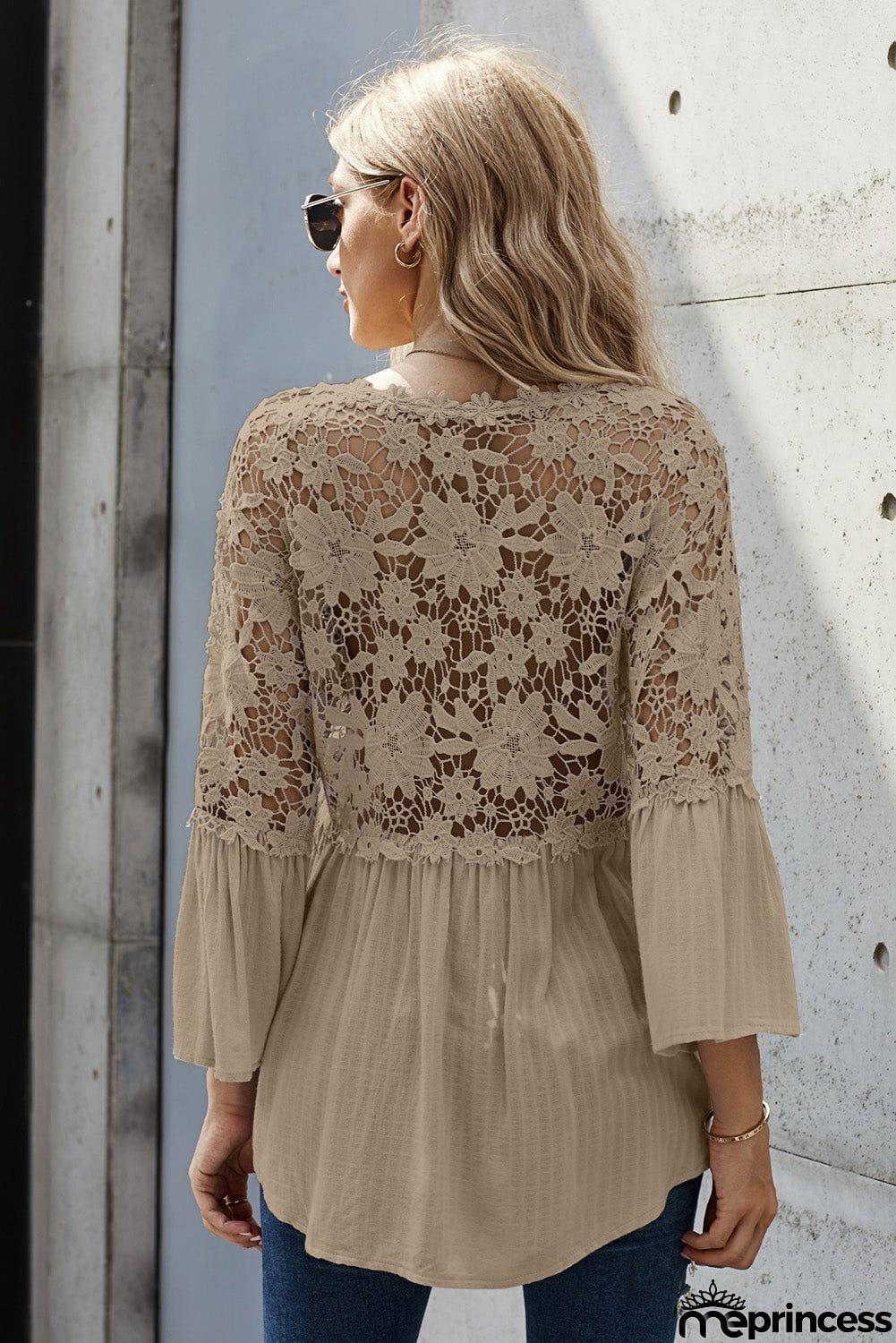 Crochet Lace Button Top