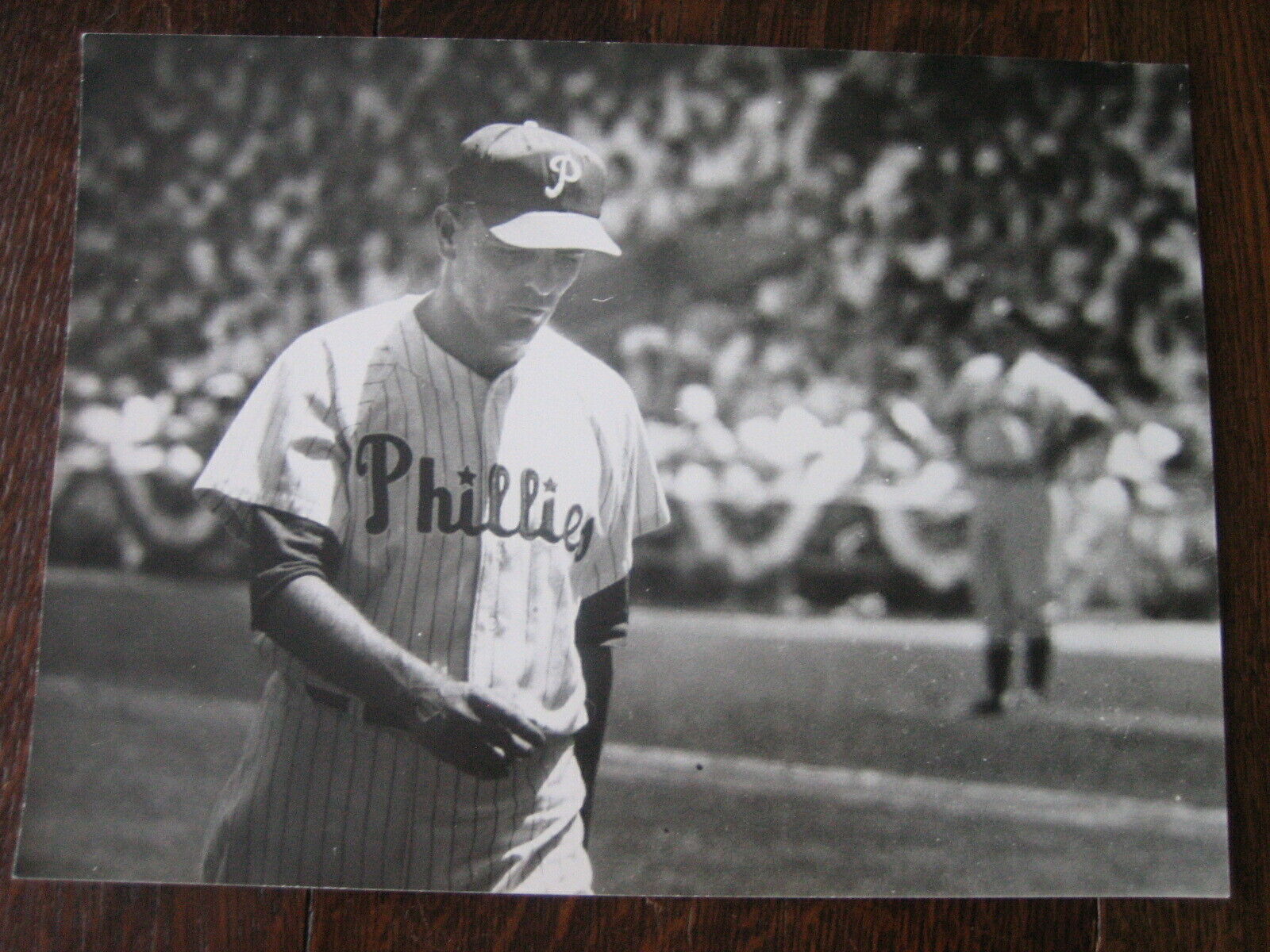 Curt Simmons Arthur Rickerby 1950's Press Original Photo Poster painting Philadelphia Phillies