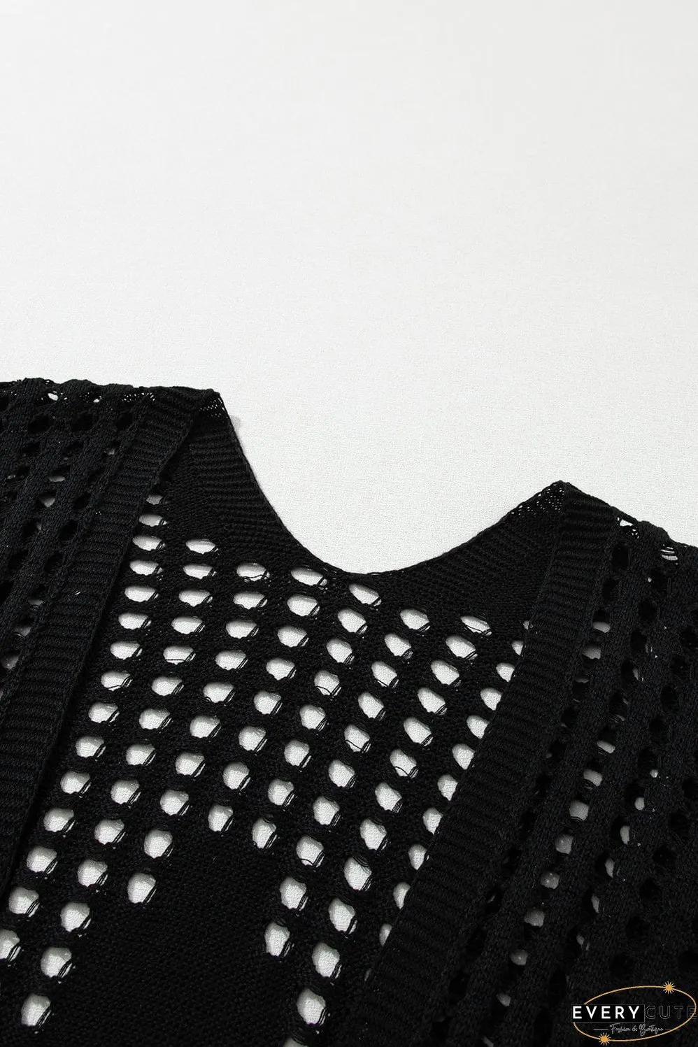 Hollow Out Knit Cardigan