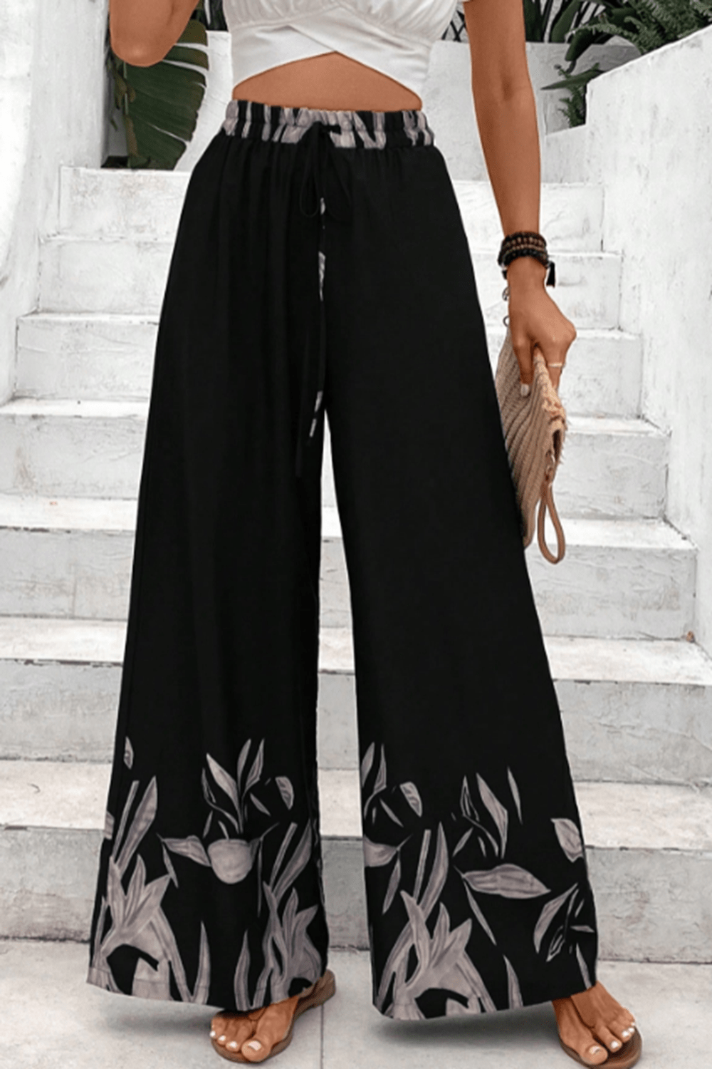 LLYGE 2024 Autumn New Fall Outfits Drawstring High Waist Relax Fit Long Pants llyge