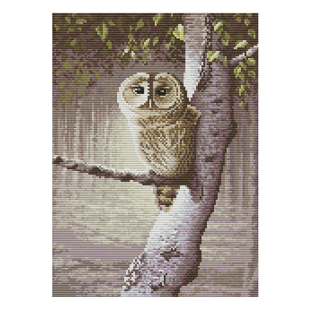 

Owl - 14CT Stamped Cross Stitch - 28*36cm, 501 Original