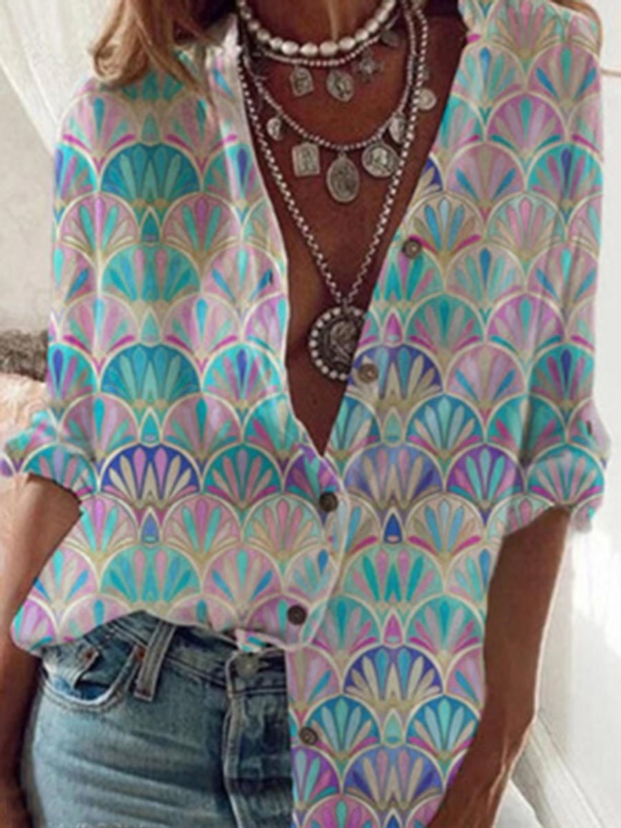 Casual Loose Printed Blouse