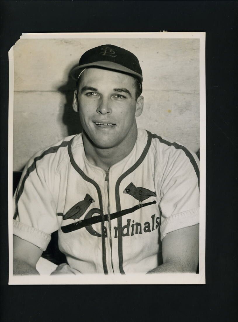 Dick Sisler 1940 's Wire Photo Poster painting St. Louis Cardinals smiling pose