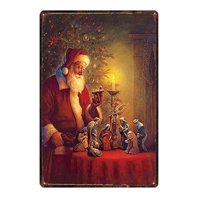 Cat Christmas - Vintage Tin Signs/Wooden Signs - 7.9x11.8in & 11.8x15.7in