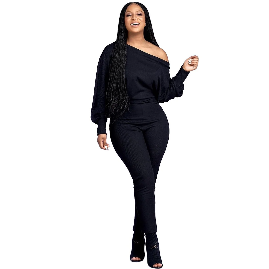 Casual Off Shoulder Tracksuits Activity Wear Street Jumpsuits New Jumpsuit Women Lady Office Women's Overalls Elegant