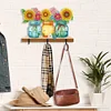 Diamond Painting Christmas Sunflower Vase Diamond Art Coat Hook