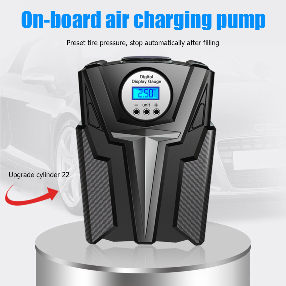 

12V Car Motorcycle Tire Inflator Pump 150 PSI Air Compressor with LED Light, Type1, 501 Original
