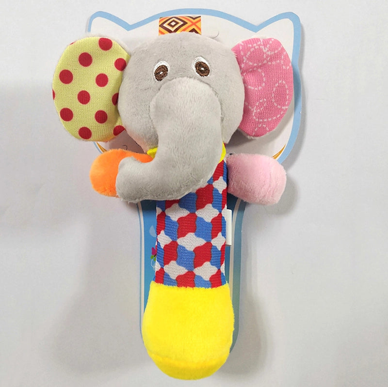 Newborn Baby Hand Stick Cartoon Animal Hand Stick With Rattle BB Stick