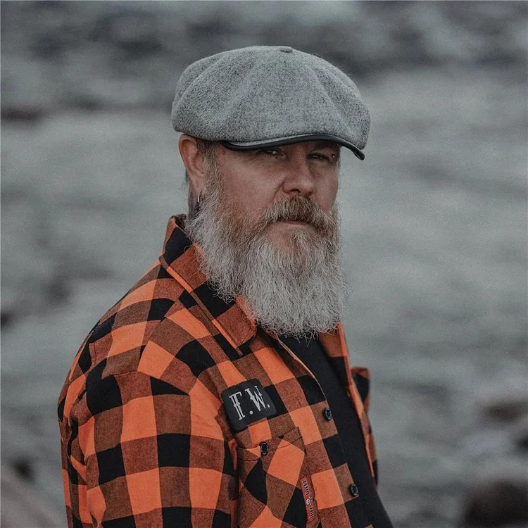 【NEW!】PEAKED CAPS Genuine Scottish Harris Tweed 8 Panels Man Cap Wool Reykjavik