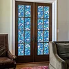 Blue White Magnolia Flower Window Static Sticker Home Decor