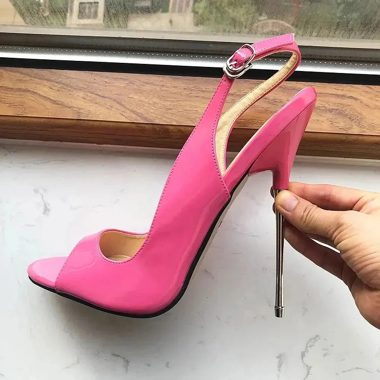 16cm Extreme Metal High Heels Sandals for Women, Sexy Pumps