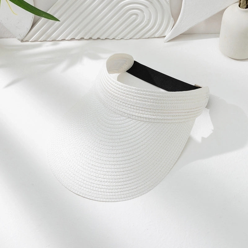 Women’s Basic Geometric Solid Color Straw Hat