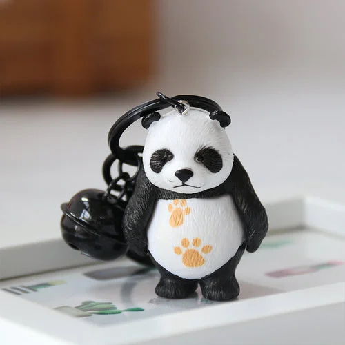 Resin Panda Keychain Backpack Pendant Key Ring Chinese Style Souvenir