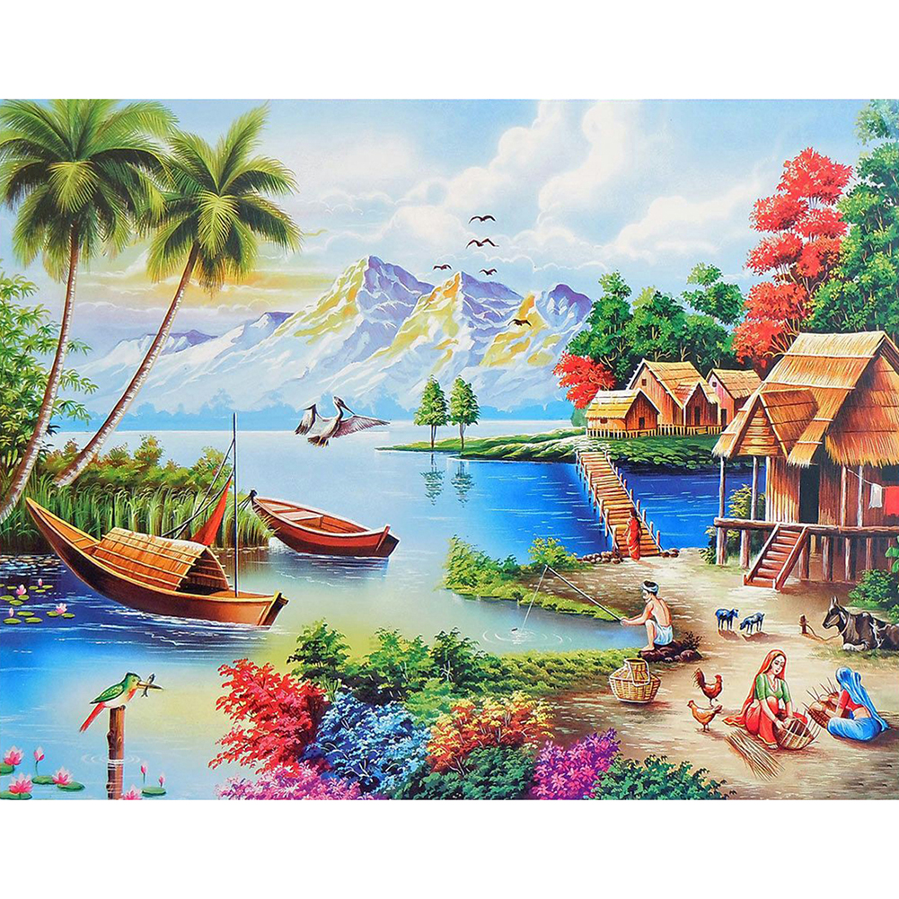 

Beach - Round Drill Diamond Painting - 50*40CM, 501 Original