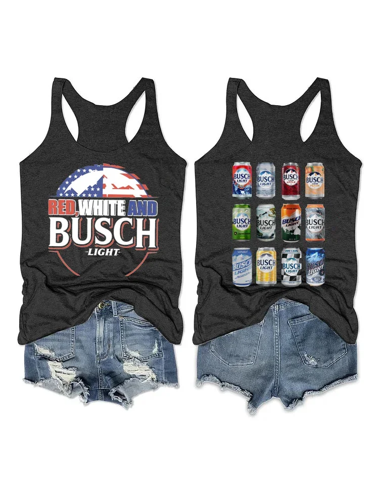 Red White and Busch Light Tank