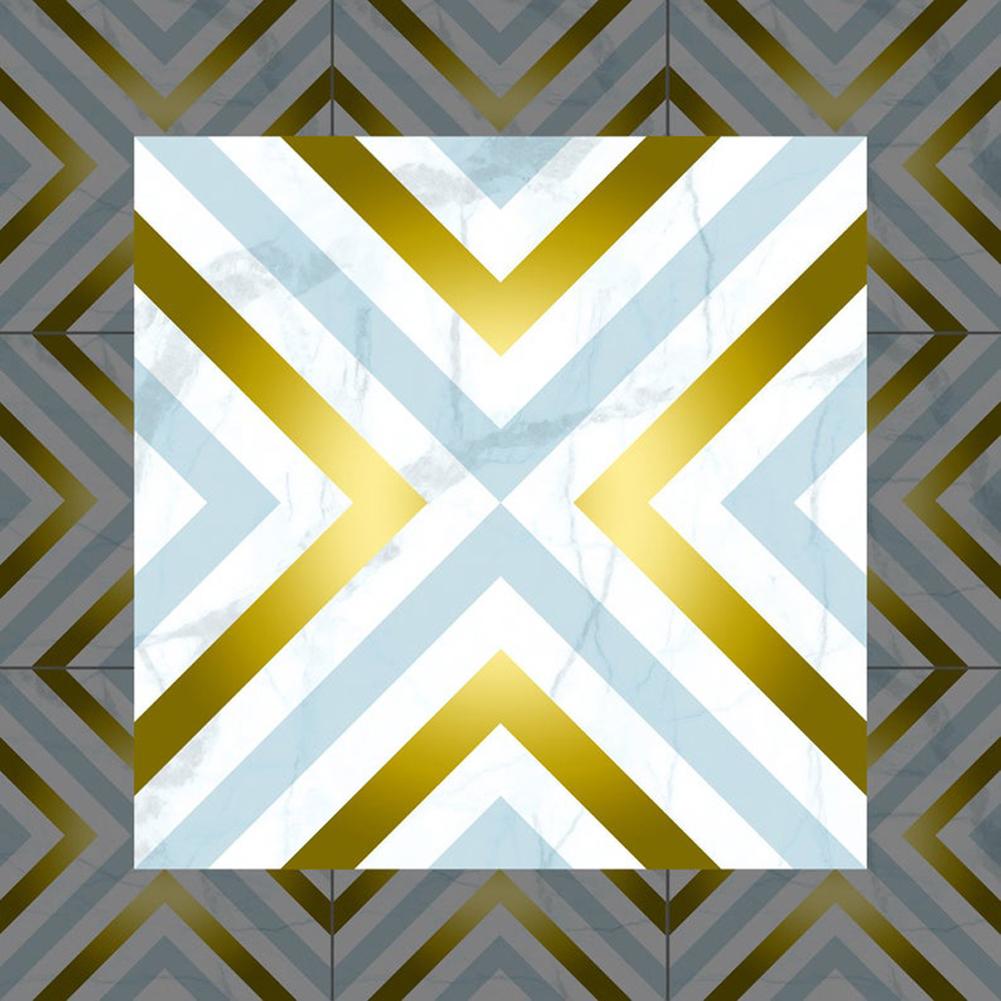 

10pcs Waterproof Tiles Golden Wall Sticker Kitchen Bathroom Adhesive Decor, Ts152, 501 Original