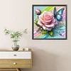 Diamond Painting - Full Round Drill - Rose Butterfly(Canvas|40*40cm)