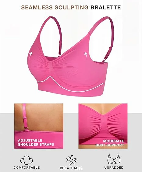 🔥Last day 60% OFF - 💖Women's Wireless Sculpt Bra Comfort Bralettes No Underwire Unlined Cami Bra