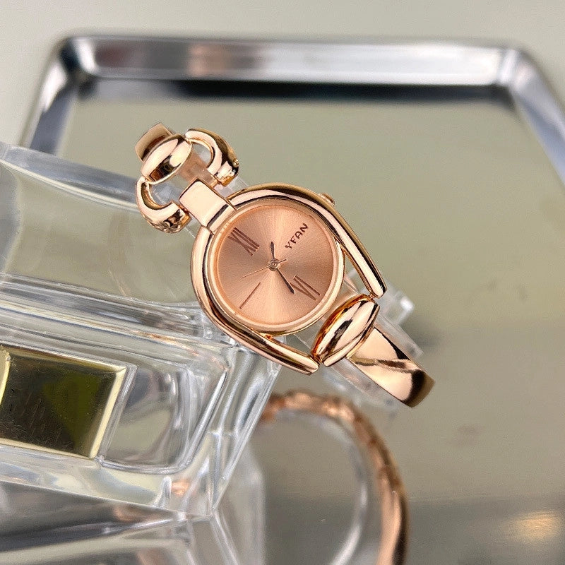 Casual Minimalist Geometric Jewelry Buckle Quartz Women’s Watches