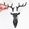 Deer head Self Adhesive Wall Hanger Hook resin craft key/cap/clothes claw ornament hanger Holder Home Decorations Accessories