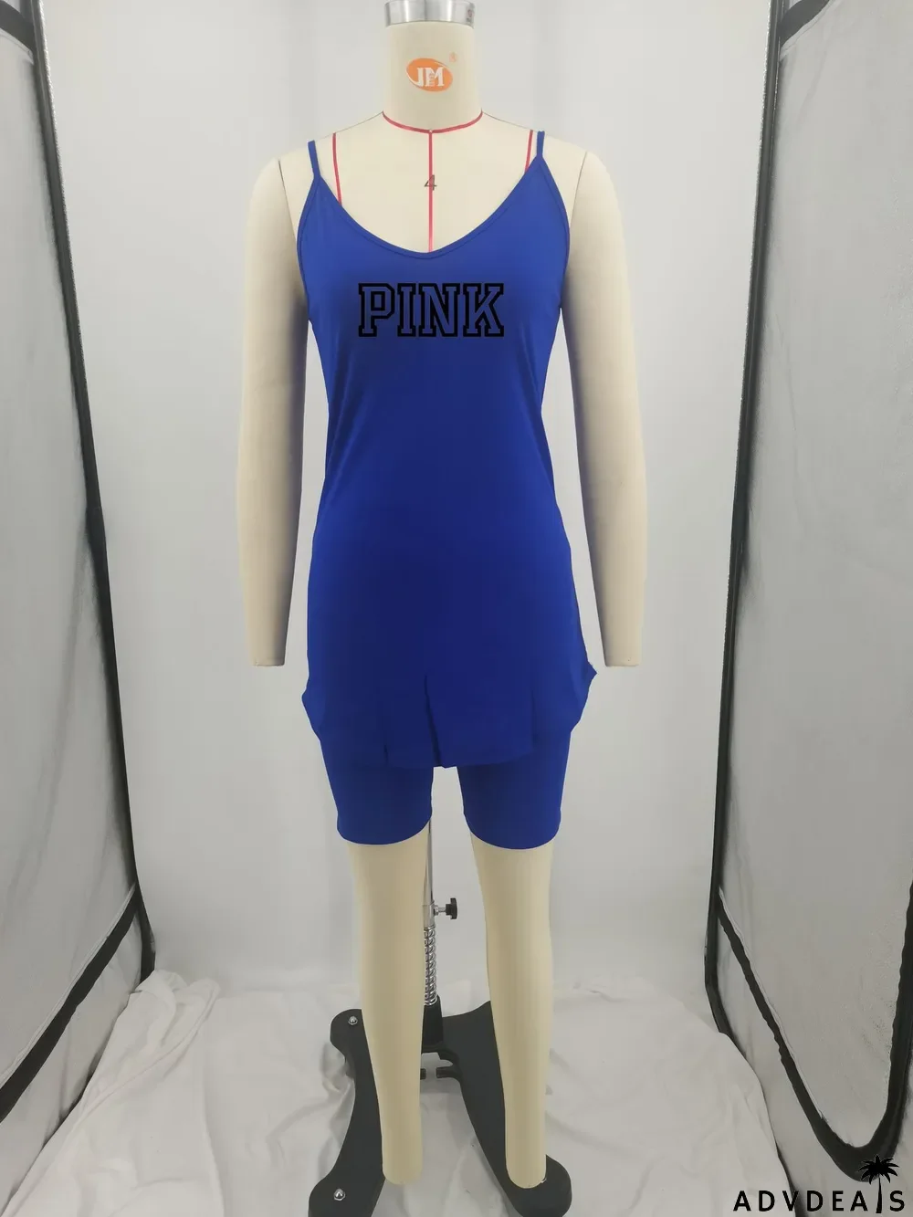 Women Summer Print Tank Top and Shorts Two-Piece Set