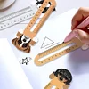 (US Only)6pcs Cartoon Animal Pattern 2D/Flat DIY Diamond Painting Ruler Bookmark Set