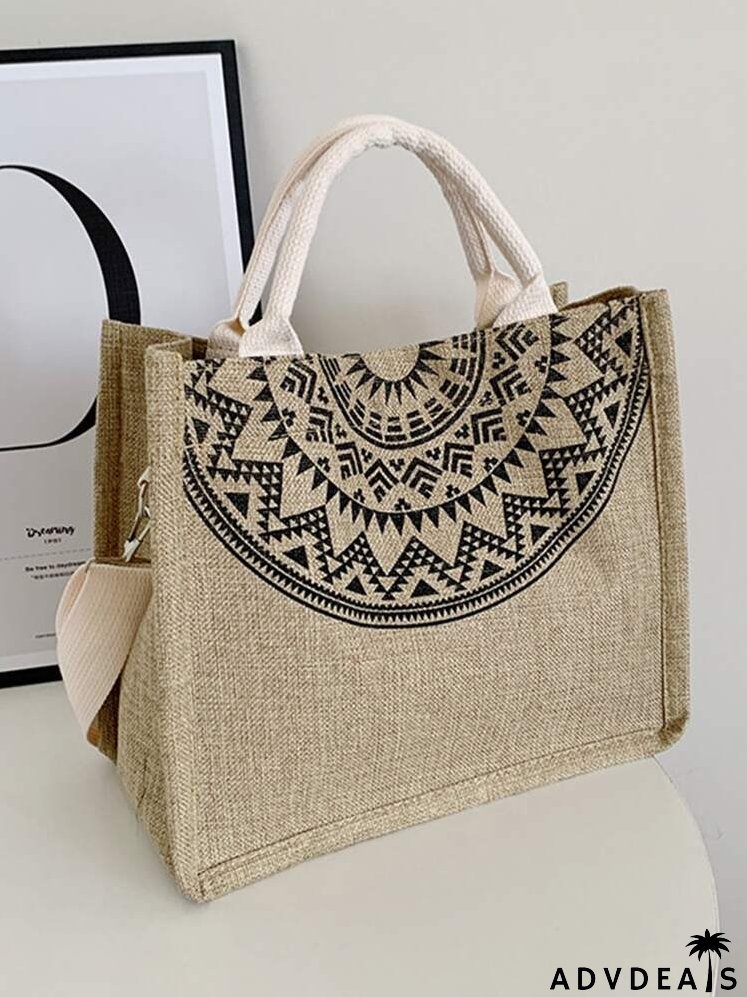 Geometric Graphic Tote Bag