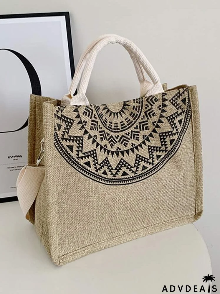 Geometric Graphic Tote Bag