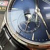 Jaeger-LeCoultre Master Ultra Thin Moon 1368480 Blue Dial on Black Leather Strap Super Clone