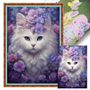 Cat Flower - 11CT Stamped Cross Stitch 40*60cm
