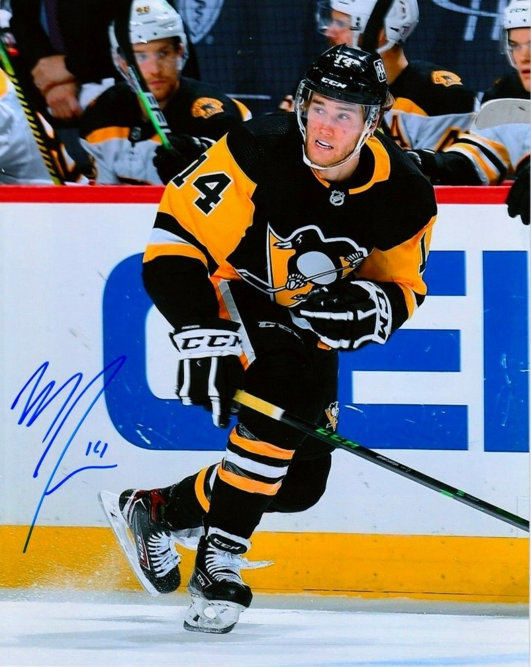 MARK JANKOWSKI autographed SIGNED PITTSBURGH PENGUINS 8x10 Photo Poster painting