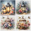 (Multi-Style) Flower Bird Cage Lanterns-11CT Stamped Cross Stitch 40*40cm/15.75*15.75in