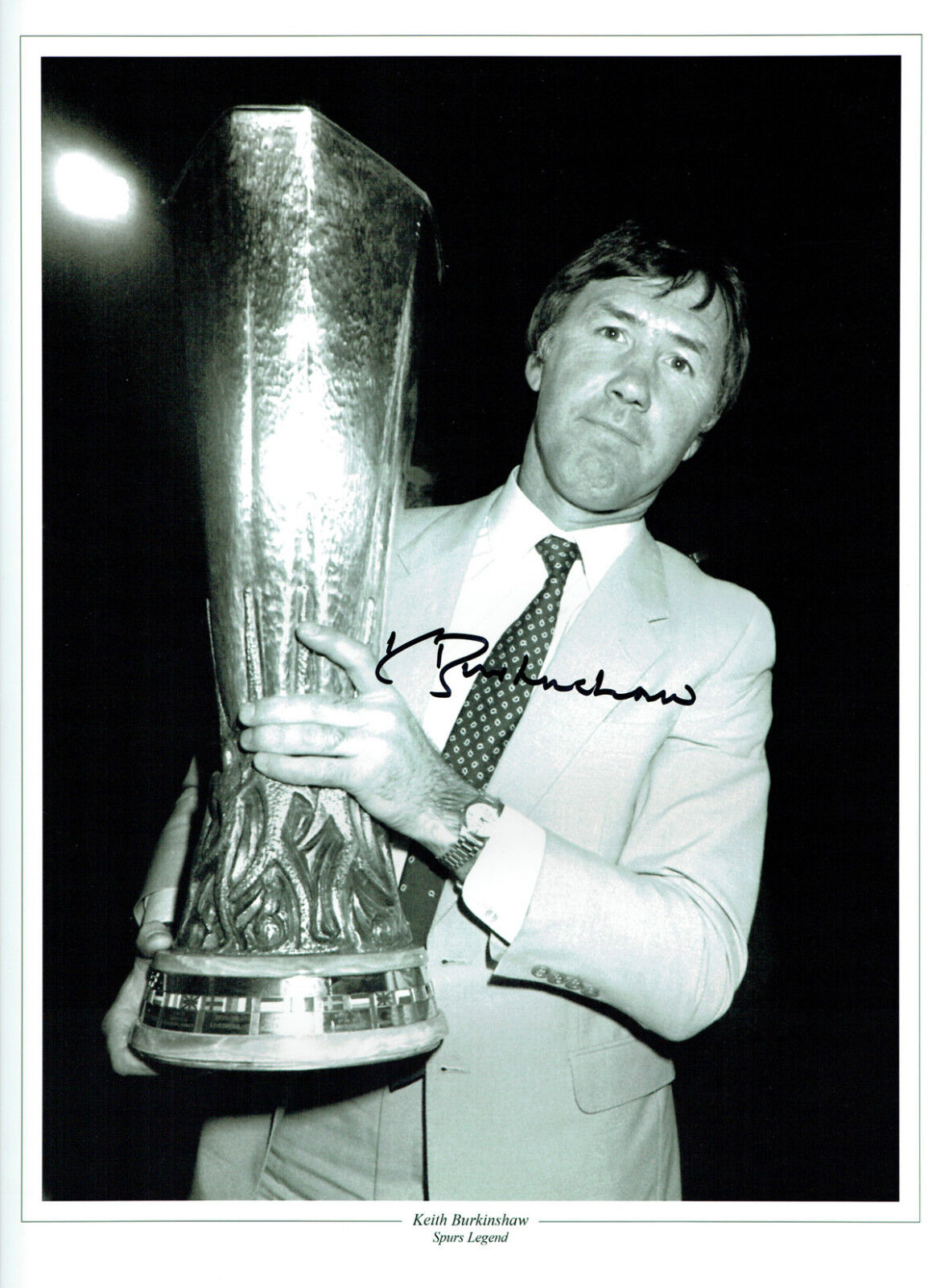 Keith BURKINSHAW Signed Tottenham Manager Autograph 16x12 HUGE Photo Poster painting AFTAL COA