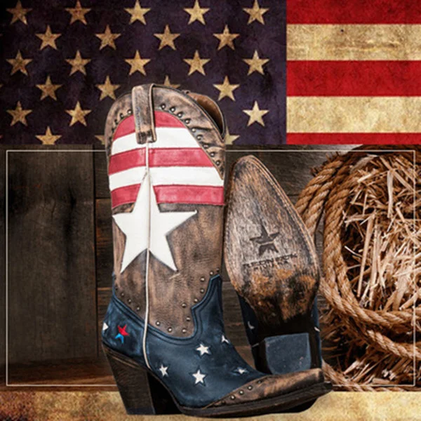 American Patriot Stars & Stripes Cowgirl Boots