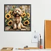Diamond Painting-DIY Full Round Drill Garden Dog(40*40 CM)