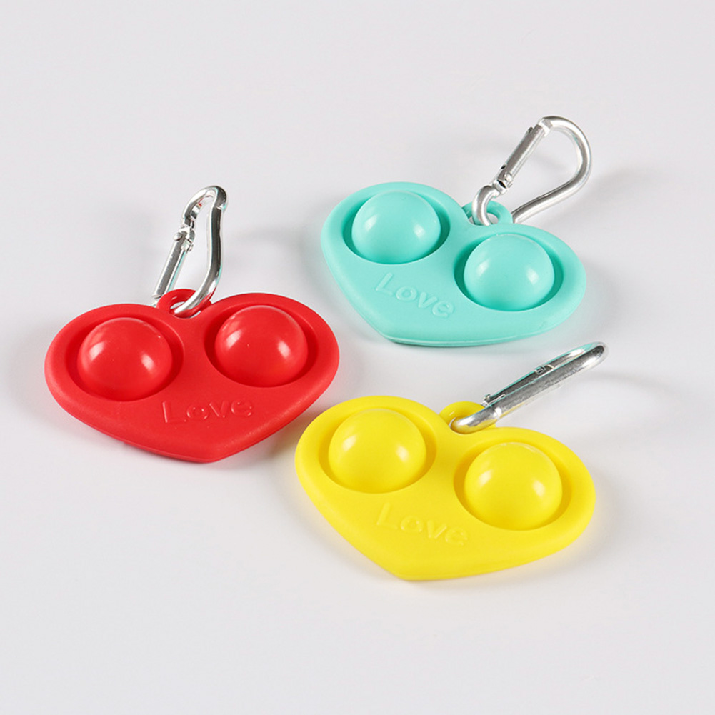 

Mini Heart Shaped s Bubble Keychain Pressing Antistress Fidget Toy, 501 Original