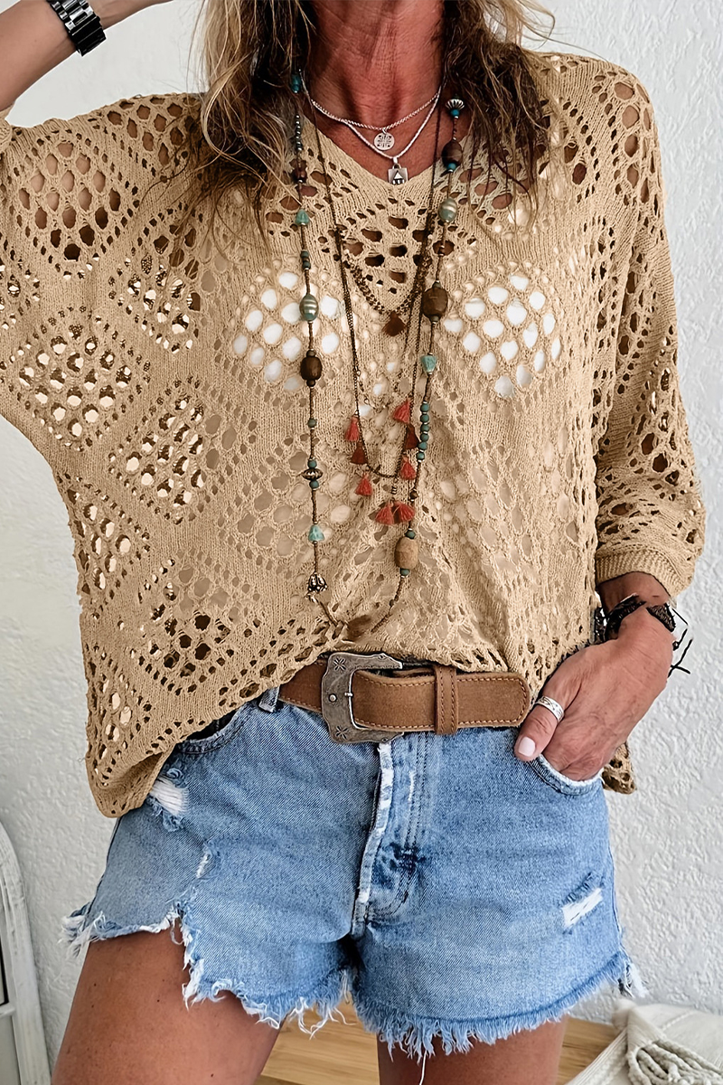 Fashion Sweet Dot Patchwork O Neck Sweaters